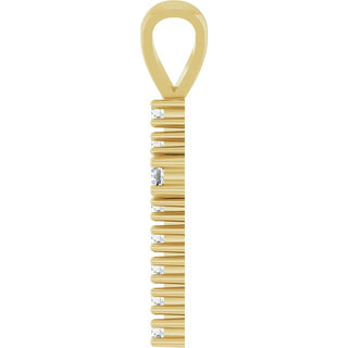 14K Yellow 1/4 CTW Natural Diamond Cross Pendant