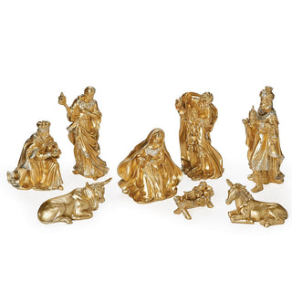 5-Inch 8-Piece Set Gold Nativity