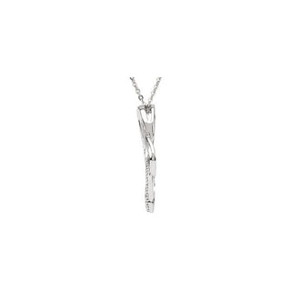 Sterling Silver .005 CT Natural Diamond Wings of Comfortâ¢ 18" Necklace