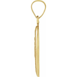 14K Yellow 15x11.5 mm Oval Hollow Miraculous Medal