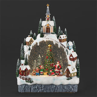11.25-Inch Lighted Swirl Village Arch