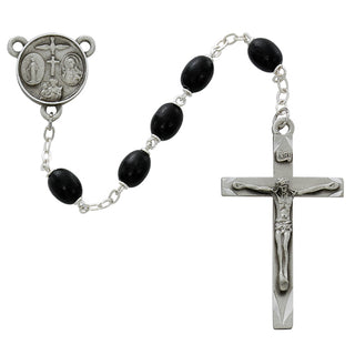 6X8MM Black Wood Rosary