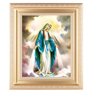 Our Lady Of Grace In Satin Gold Frame 10.25X12.25" 8X10 Print