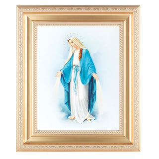 Our Lady Of Grace In Satin Gold Frame 10.25X12.25" 8X10 Print