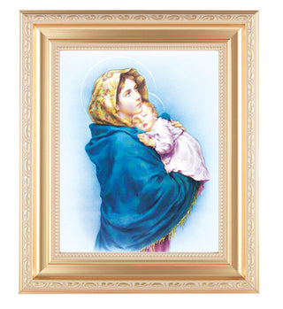 Our Lady Of The Street In Satin Gold Frame 10.25X12.25" 8X10 Print