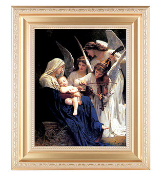 Bouguereau:Heavenly Melody Satin Gold Frame 10.25X12.25" 8X10Prt