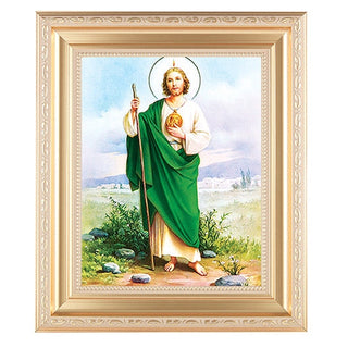 St. Jude In Satin Gold Frame 10.25X12.25" 8X10 Print