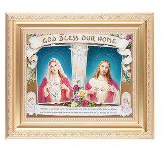 House Blessing-Shj-Ihm Satin Go Ld Frame 8X10 Print
