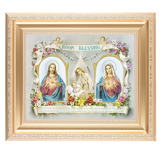 Baby Room Blessing In Satin Gold Frame 10.25X12.25" 8X10 Print