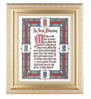 Irish Blessing In Satin Gold Frame 8X10 Print