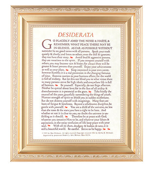 Desiderata In Satin Gold Frame 10.25X12.25" 8X10 Print