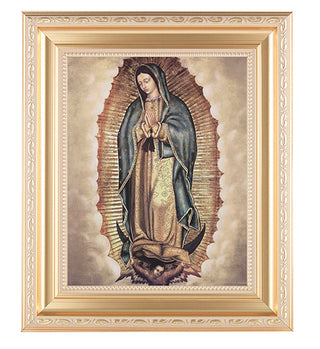 Our Lady Of Guadalupe In Satin Gold Frame 10.25X12.25" 8X10Prt