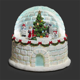 6.5-Inch Lighted Musical Igloo W/ Rotating Characters