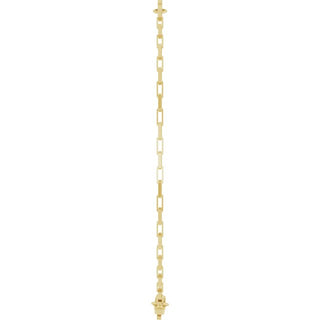 14K Yellow Engravable Paperclip-Style Link 7" Bracelet