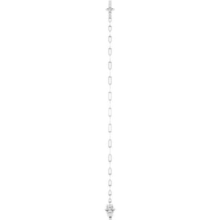 14K White Engravable Keyhole Link 7" Bracelet