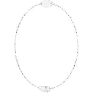 Sterling Silver Engravable Keyhole Link 7" Bracelet