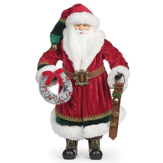 18-Inch Fabric Santa Figure With Sleigh Bells