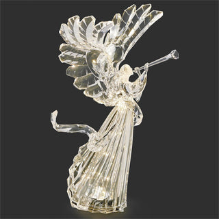 16-Inch Lighted Angel With Horn Figure