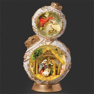 15-Inch Lighted Stacked Ornament Figure Nativity