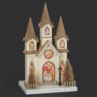 15-Inch Lighted Church Stained Glass Windows
