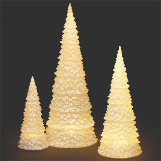 18-Inch Lighted 3-Piece St Tree White Pearlized 3-Way Switch