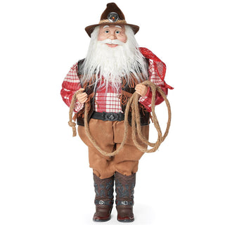 18-Inch Cowboy Santa Figure