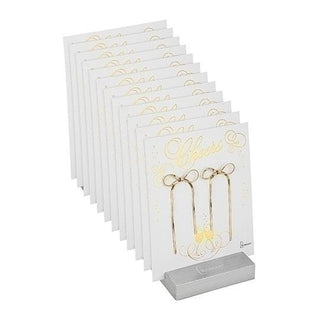 24-Piece Set Bow Earrings With Display - 2.75-Inch