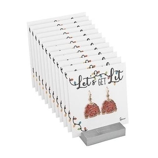 18-Piece Set Lets Get Lit Earrings With Display