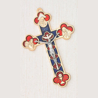 5 Inch Millenium Cross - Gold Plated & Enamel Hanging Cross