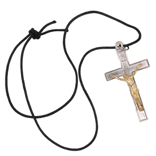 Silver Tone Crucifix with Gold Tone Corpus