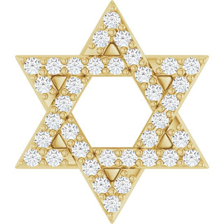 14K Yellow 1/6 CTW Natural Diamond Star of David Pendant