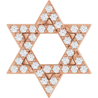 14K Rose 1/6 CTW Natural Diamond Star of David Pendant