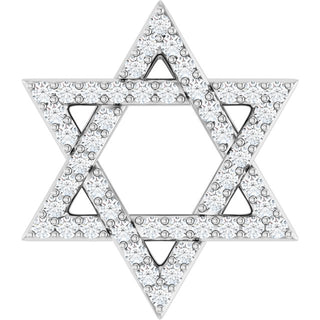 Platinum 1/5 CTW Natural Diamond Star of David Pendant