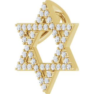 14K Yellow 1/5 CTW Natural Diamond Star of David Pendant