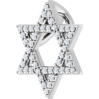 Sterling Silver 1/5 CTW Natural Diamond Star of David Pendant