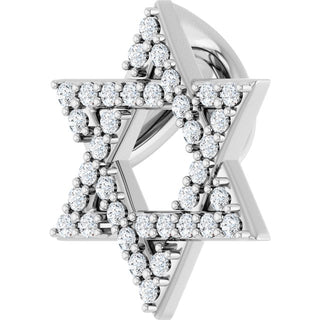 Platinum 1/6 CTW Natural Diamond Star of David Pendant