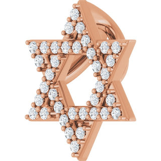 14K Rose 1/6 CTW Natural Diamond Star of David Pendant