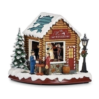 8.5-Inch Led, Musical Wine Shop The Tipsey Elf-Inch Rotate