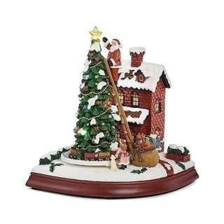 9-Inch Led,Musical Santa Lighting Tree, Rotate Santa
