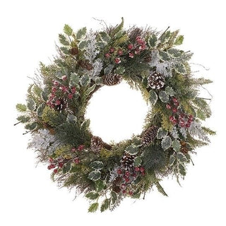 24-Inch Wreath Berries & Mixed Greens