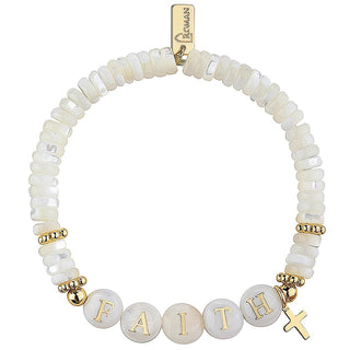 24-Piece Set Child Faith Bracelets With Display - 6-Inch Stretch