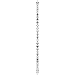 14K White Engravable Link 7" Bracelet