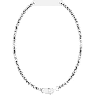 14K White Engravable Link 7" Bracelet