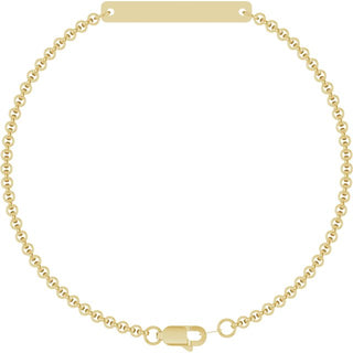 14K Yellow Engravable Link 7" Bracelet