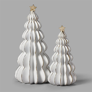 9-Inch & 12-Inch 2-Piece Set Honey Comb Trees, Gold