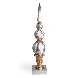 49-Inch Finial Oversize Figure Gold And Silver Floor Decor