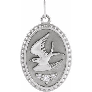 Platinum .04 CTW Natural Diamond Holy Spirit Dove Pendant
