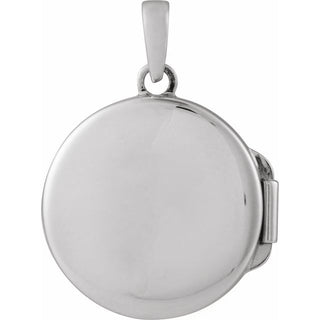 14K White 1/10 CTW Lab-Grown Diamond Locket Pendant