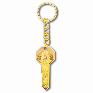 10-Pack - Gold Key On Split Ring