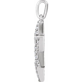 14K White 3/8 CTW Lab-Grown Diamond Star of David Pendant